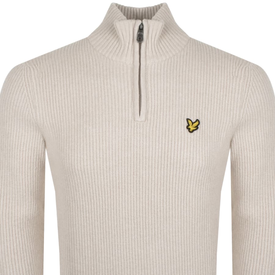 Lyle And Scott Quarter Zip Jumper Cream